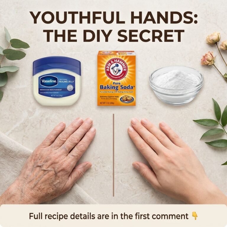 A small bowl containing a mixture of Vaseline and baking soda with a spoon beside it The background shows a person gentl