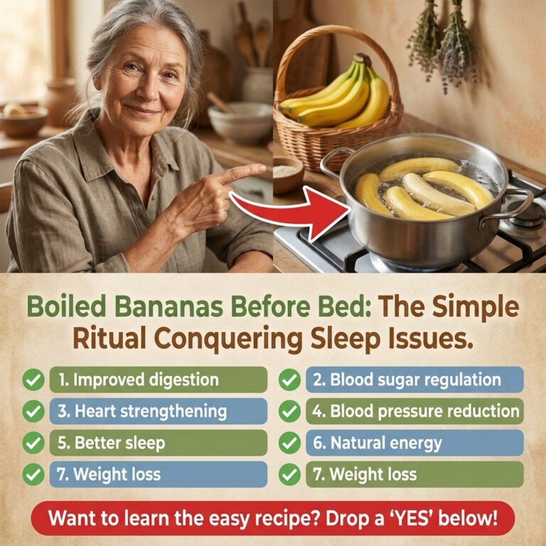Three ripe bananas being boiled in a small pot of water on a stovetop with steam gently rising The bananas are still in