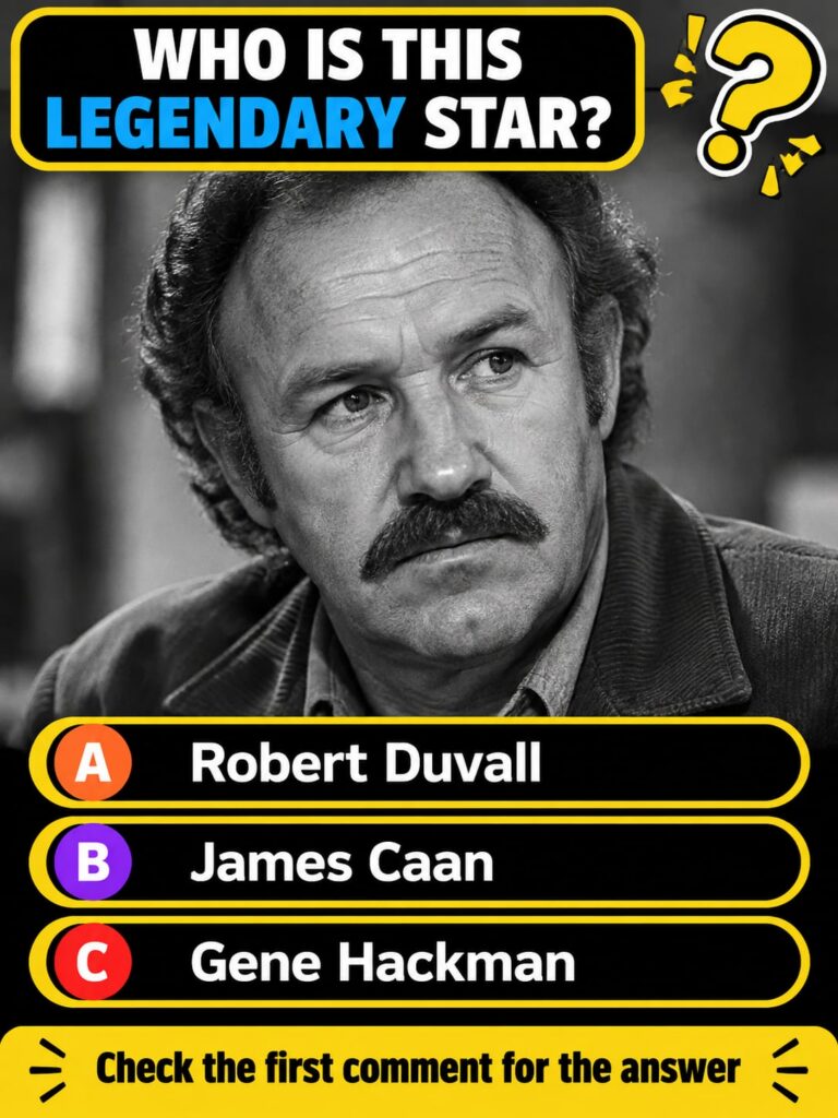 A portrait of Gene Hackman in his younger years likely from the era of his iconic films looking distinguished and intens