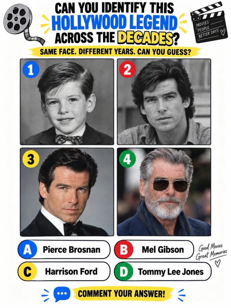 A collage of images showing Tom Hanks at various ages from childhood to his present-day seasoned look mimicking the quiz