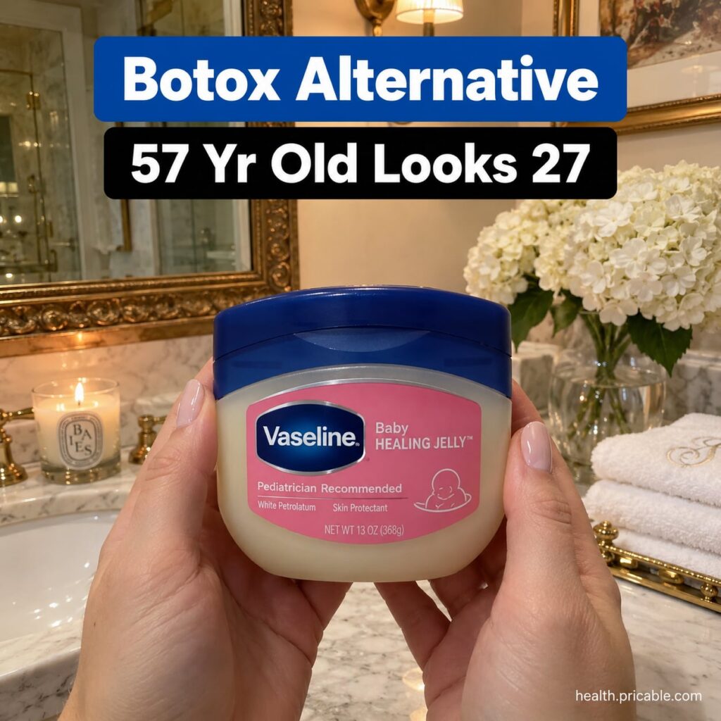 Ingredients for a homemade Vaseline face balm a small jar of Vaseline a bottle of sweet almond oil and a small capsule o