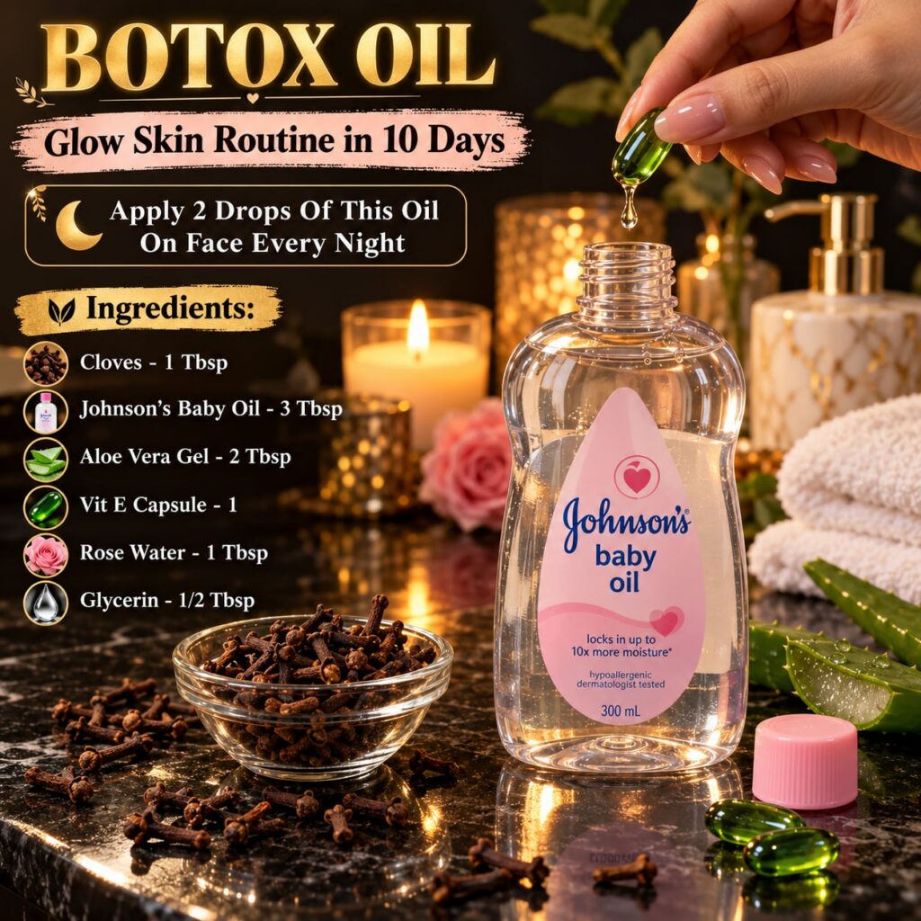 An elegant bottle of DIY Botox Oil from Bling Beauty showcasing its natural radiance on a dark background