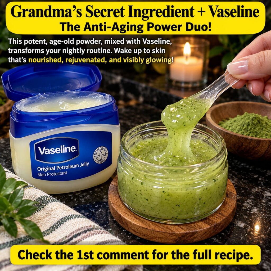 A close-up of a small jar of Vaseline and a spoon of golden honey arranged aesthetically on a dark background to convey 