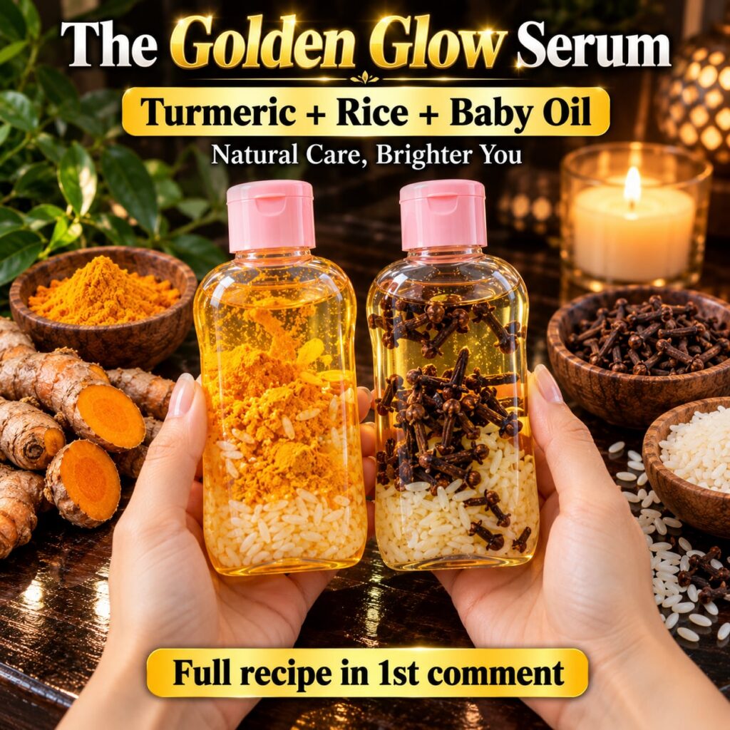 A clear shimmery HD close-up of a small glass bottle of Bling Beauty Golden Glow Serum with a dropper filled with a gold