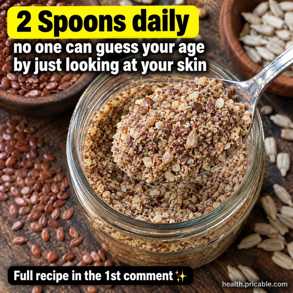 Two small bowls of distinct seeds one with chia seeds and one with flax seeds next to a glass of water highlighting thei