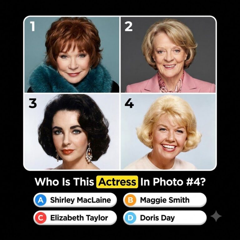 A portrait of a classic Hollywood actress Photo 4 for a quiz The image should be a vertical 9 16 cinematic card with a d