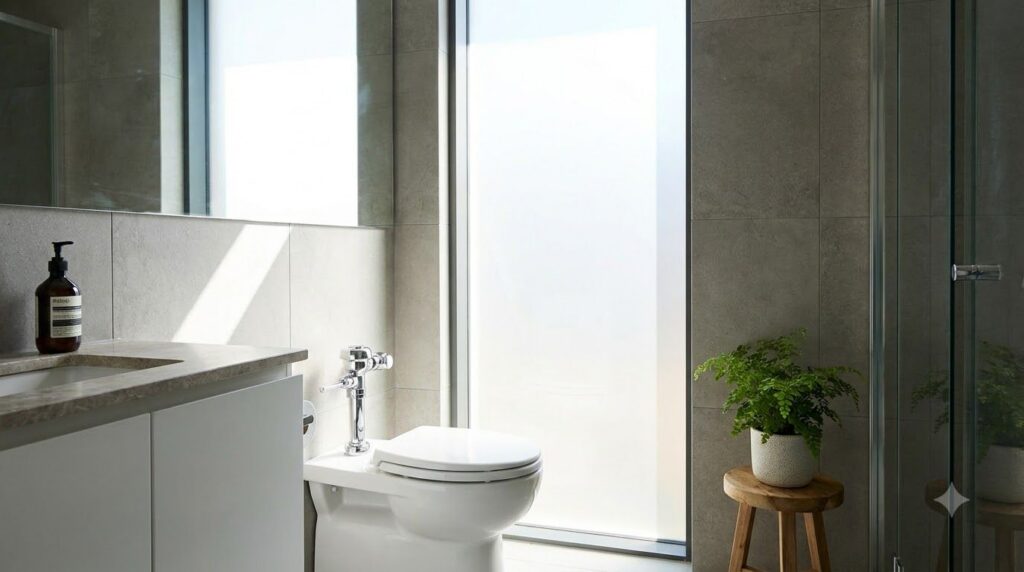 A sparkling clean toilet after cleaning with a homemade solution