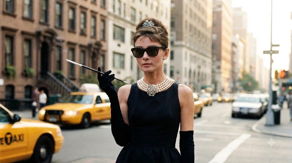 Audrey Hepburn as Holly Golightly from Breakfast at Tiffany s