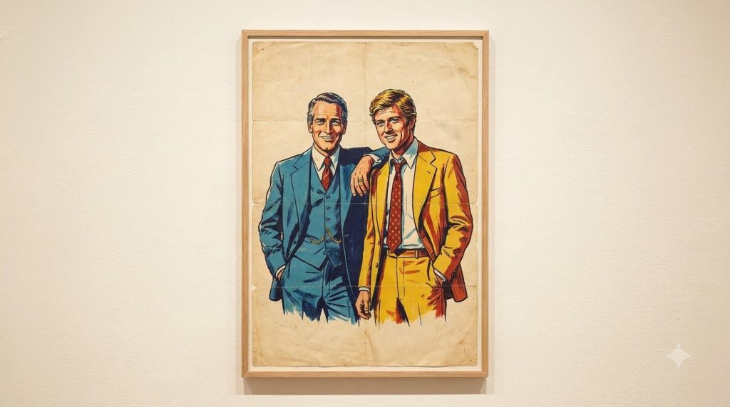 A real movie poster or still from one of Paul Newman s iconic films like The Sting or Butch Cassidy and the Sundance Kid