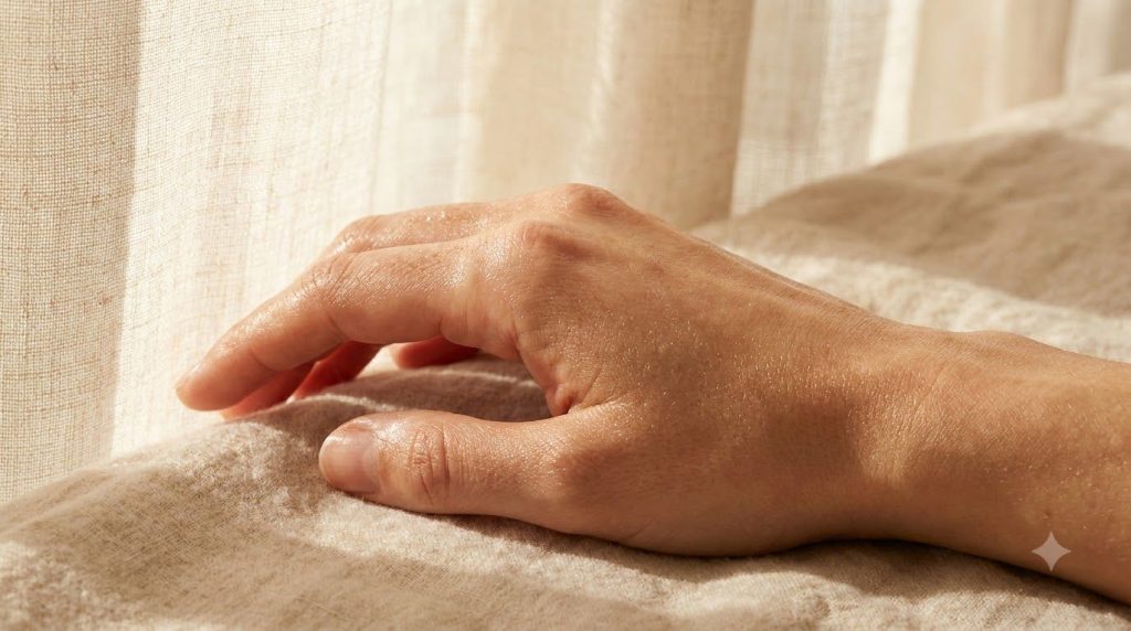 A person s hand with smooth hydrated skin showcasing the radiant and soft results of using the NIVEA and Vaseline cream