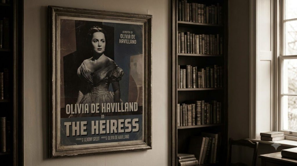 A real movie poster or still from one of Olivia de Havilland s Academy Award-winning films like The Heiress or To Each H