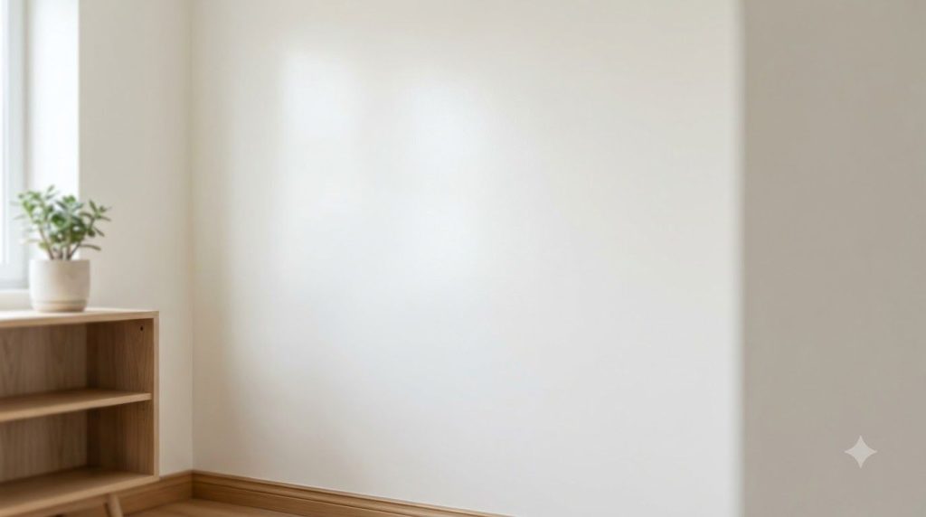A perfectly clean and sparkling wall section showing the before and after effect of cleaning with light reflecting off t