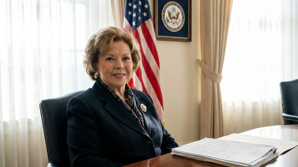 Shirley Temple Black as a U S diplomat in a formal setting