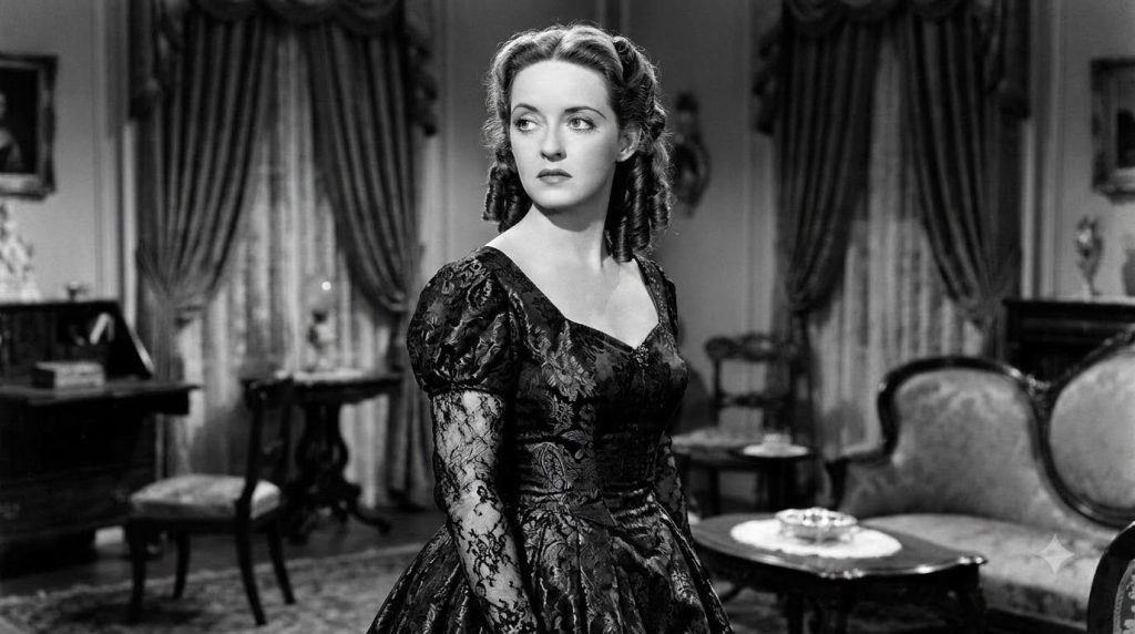 A real film still or poster from Bette Davis s movie Jezebel highlighting her iconic role and costume
