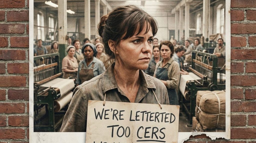 A movie poster for Norma Rae starring Sally Field