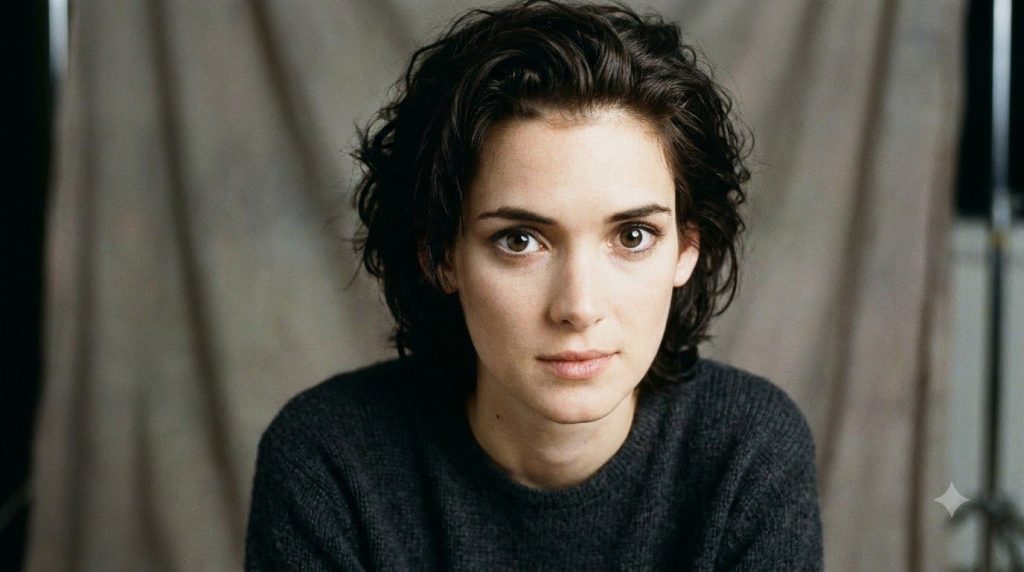 A portrait of a young Winona Ryder
