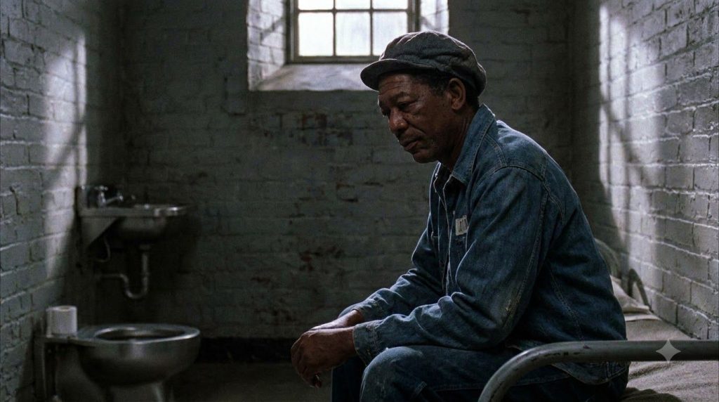 A film still or poster from one of Morgan Freeman s iconic movies like The Shawshank Redemption or Driving Miss Daisy