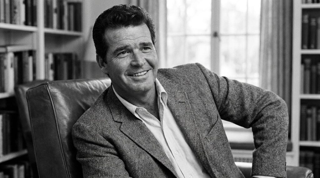 James Garner smiling perhaps from The Rockford Files or Maverick looking charming and approachable