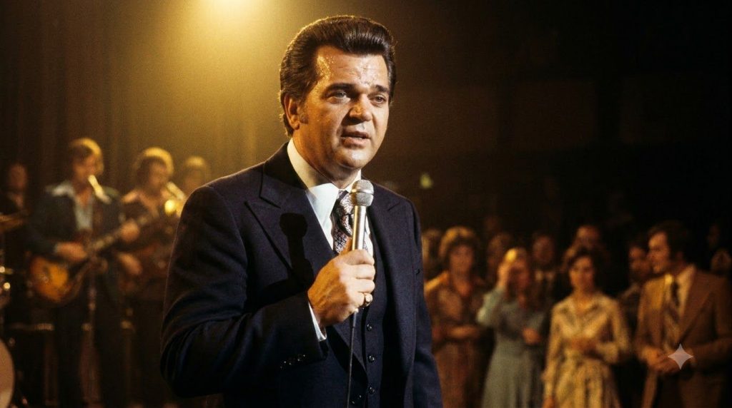 Conway Twitty performing on stage in the 1970s