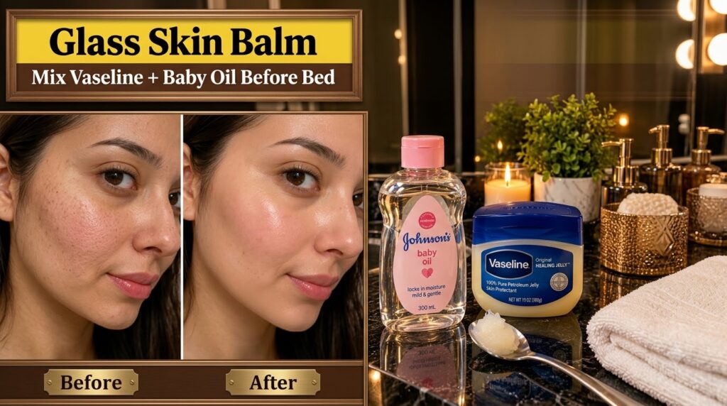 A Before and After comparison of a woman s face with the Before side showing normal skin and the After side showing a vi