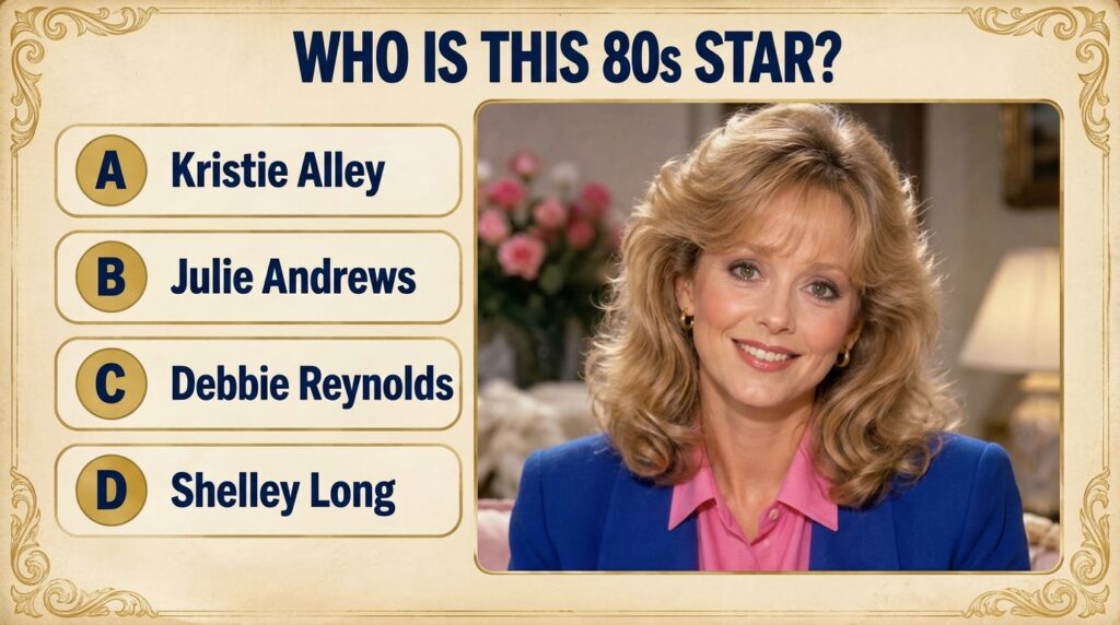 A quiz image showing four portraits of classic-era female celebrities arranged in a 2x2 grid with numbered photos and mu