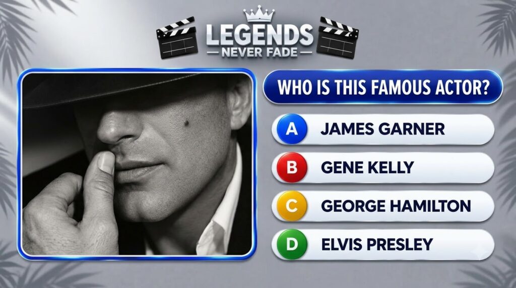 Black and white close-up of a man s lower face hand and part of a hat similar to a quiz image