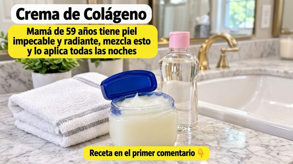 Two common household beauty products Petroleum Jelly and Baby Oil on a marble bathroom counter A tub of petroleum jelly 