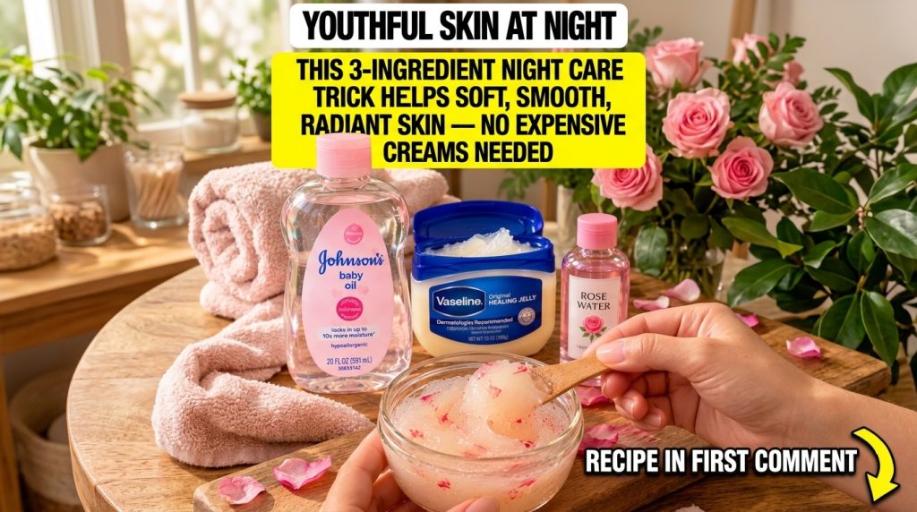 A close-up of a homemade skincare scrub in a glass bowl held by a person s hands with a wooden spoon Surrounding it are 