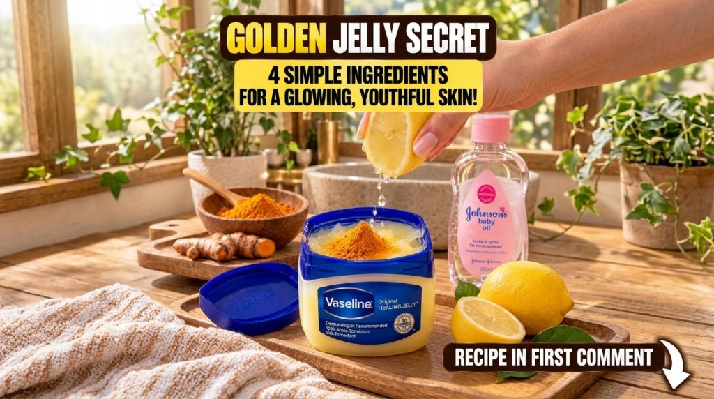 A hand squeezing a lemon with juice dripping into a tub of Vaseline mixed with turmeric Johnson s baby oil whole lemons 