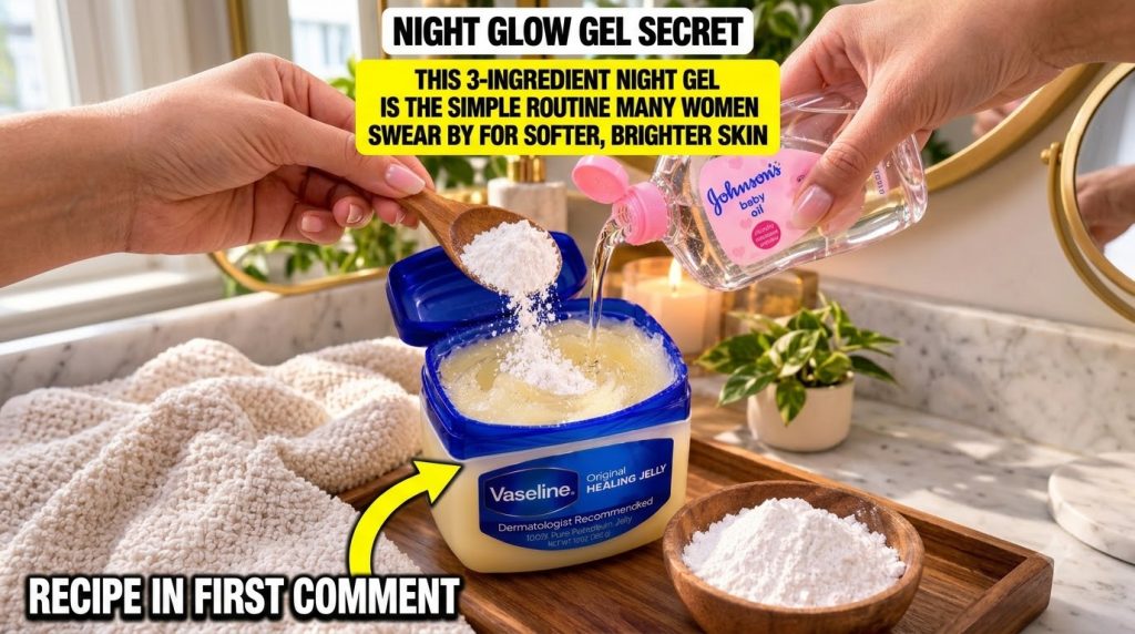 Hands mixing white powder and baby oil into Vaseline in a large tub