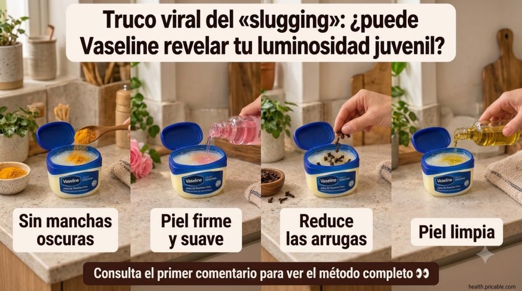 Four-panel vertical collage showing turmeric powder rose water cloves and a natural oil being added to an open tub of Va