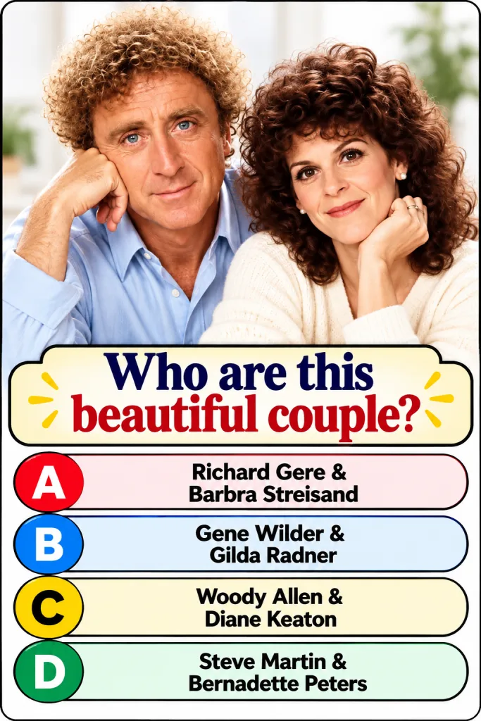 A smiling middle-aged couple Lucille Ball and Desi Arnaz looking directly at the camera They both have curly wavy hair a