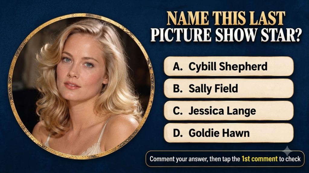 A beautiful classic portrait of young Cybill Shepherd capturing her timeless beauty and enigmatic gaze
