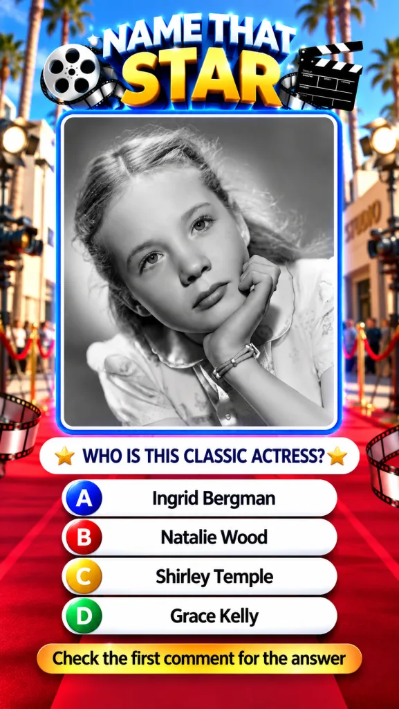 A black and white portrait of a young Grace Kelly looking pensive and poised similar to the quiz image but clearer