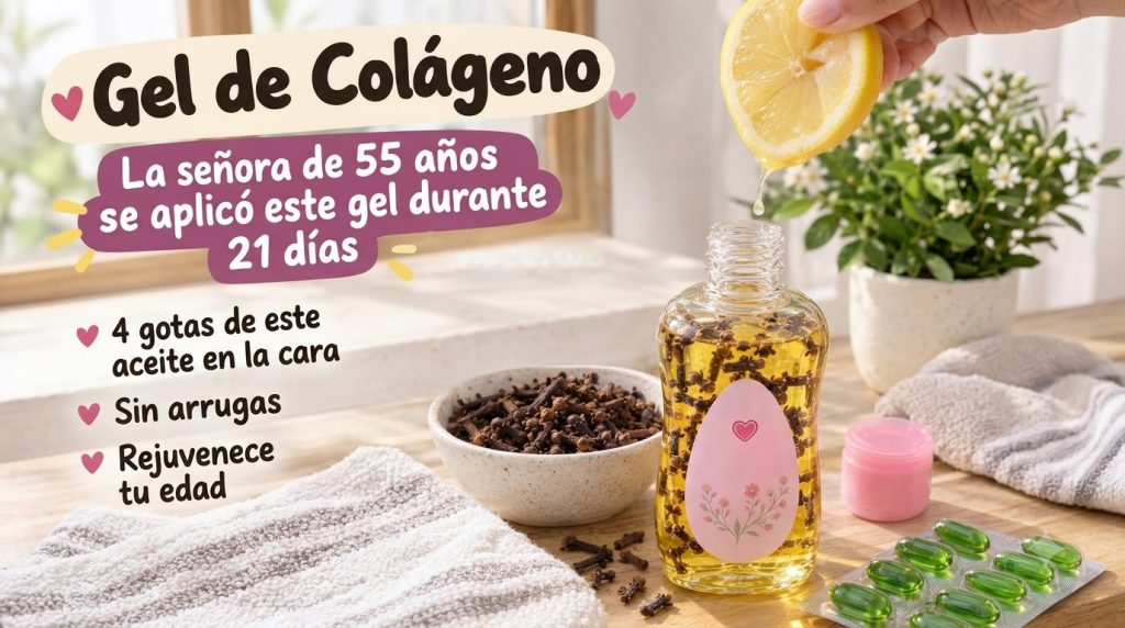 A glass bottle containing a golden liquid with cloves a hand squeezing a lemon slice with a drop falling into the bottle