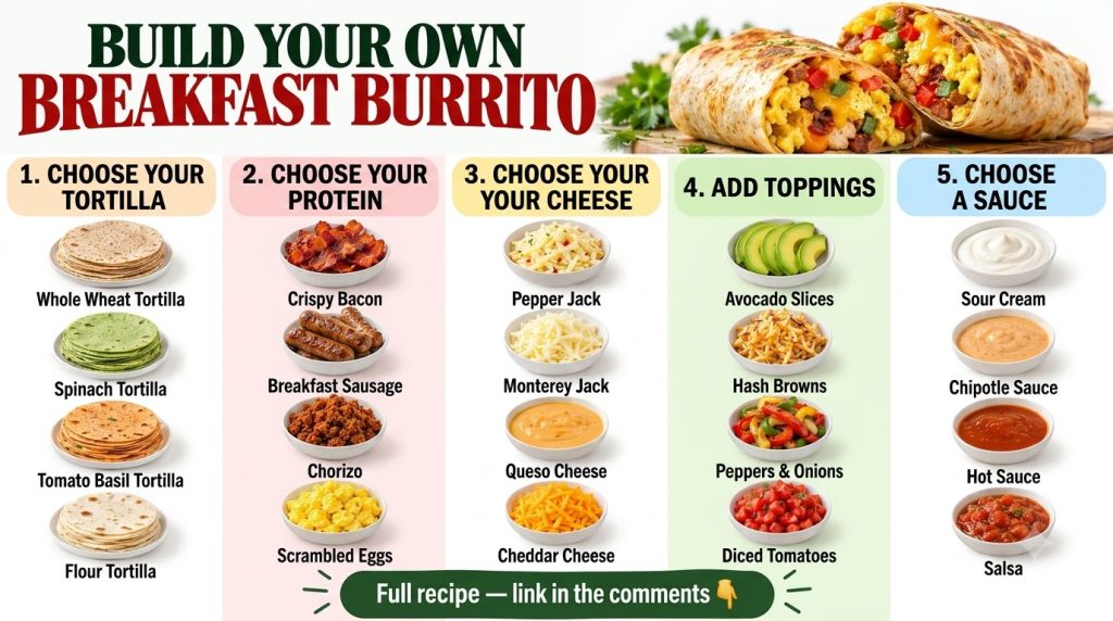 A vibrant perfectly cut breakfast burrito showcasing scrambled eggs melted cheese and fresh vegetables spilling out with