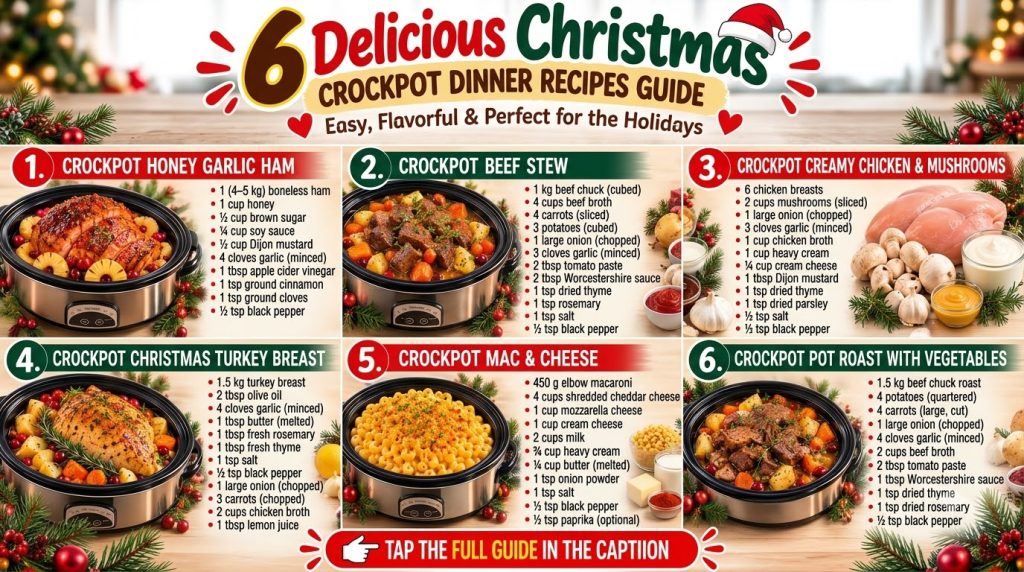 A delicious fully cooked Crockpot Pot Roast with tender beef carrots and potatoes served on a platter in a festive Chris