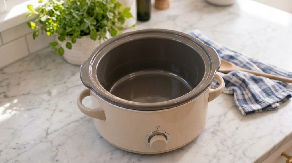 A bowl of slow cooker Swiss steak garnished with fresh parsley served over mashed potatoes