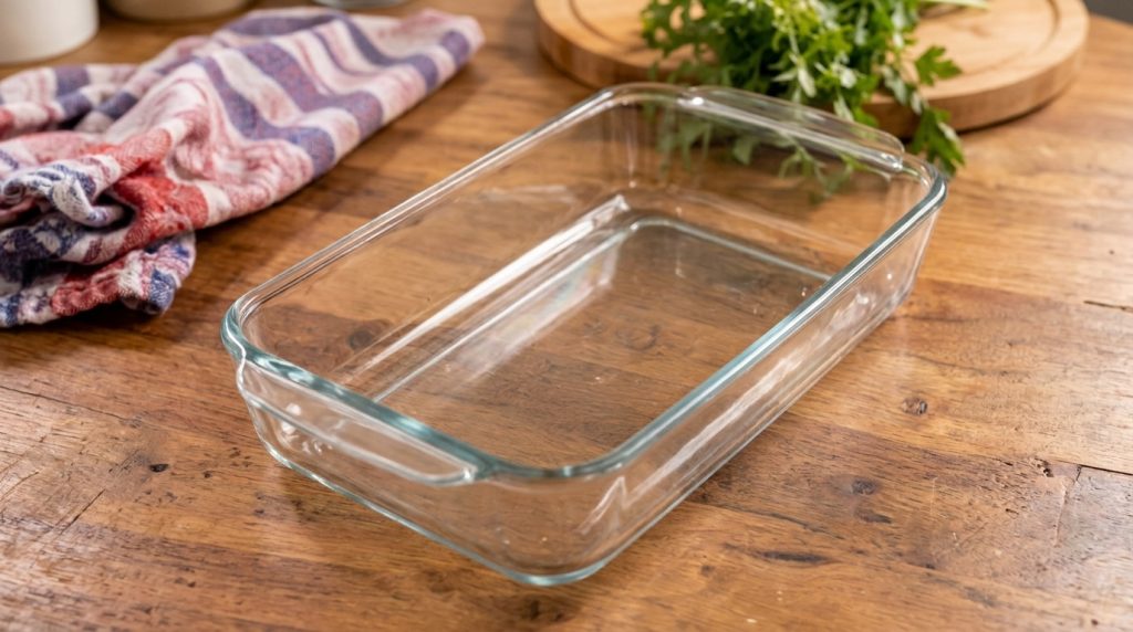 A delicious spinach and mozzarella bake golden brown and bubbly served in a ceramic baking dish on a wooden table with f