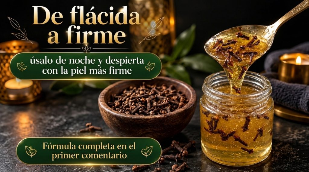 A luxurious dark-themed still life with a spoon dispensing a golden clove-infused liquid into a clear glass jar with a w