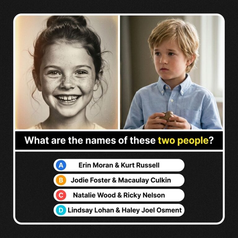 A vertical 9 16 elegant cinematic quiz card featuring two distinct black and white portraits of young recognizable class