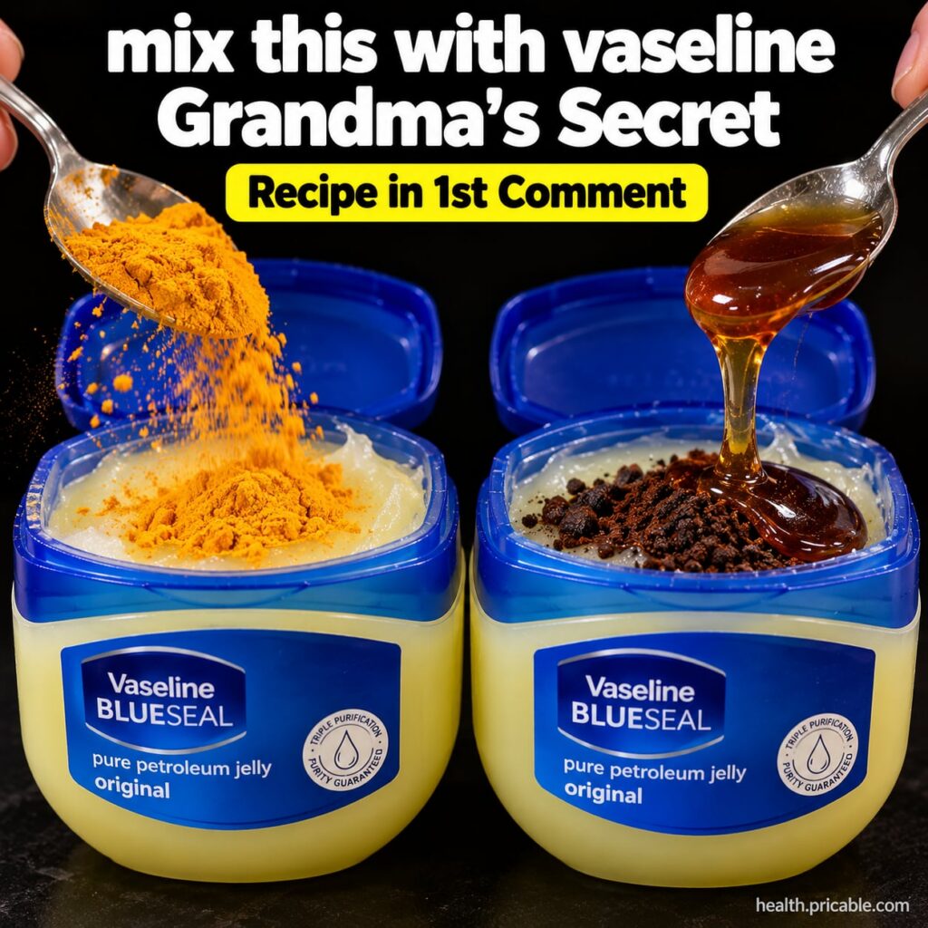 A jar of Vaseline with small bowls of natural ingredients like honey and fine sugar beside it ready for mixing The backg