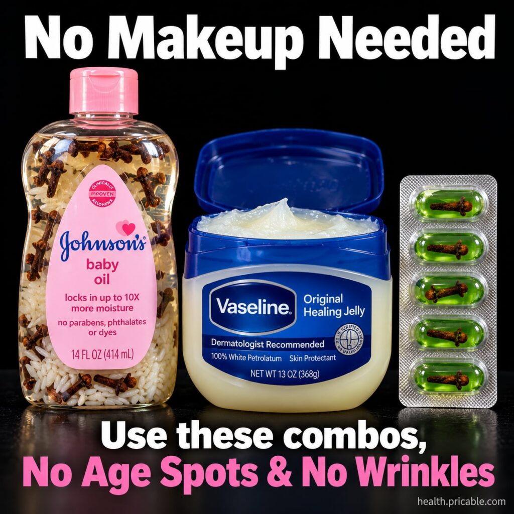A small clear glass jar filled with a creamy pale yellow Vaseline combo Next to it are a tube of Vaseline a lemon and a 