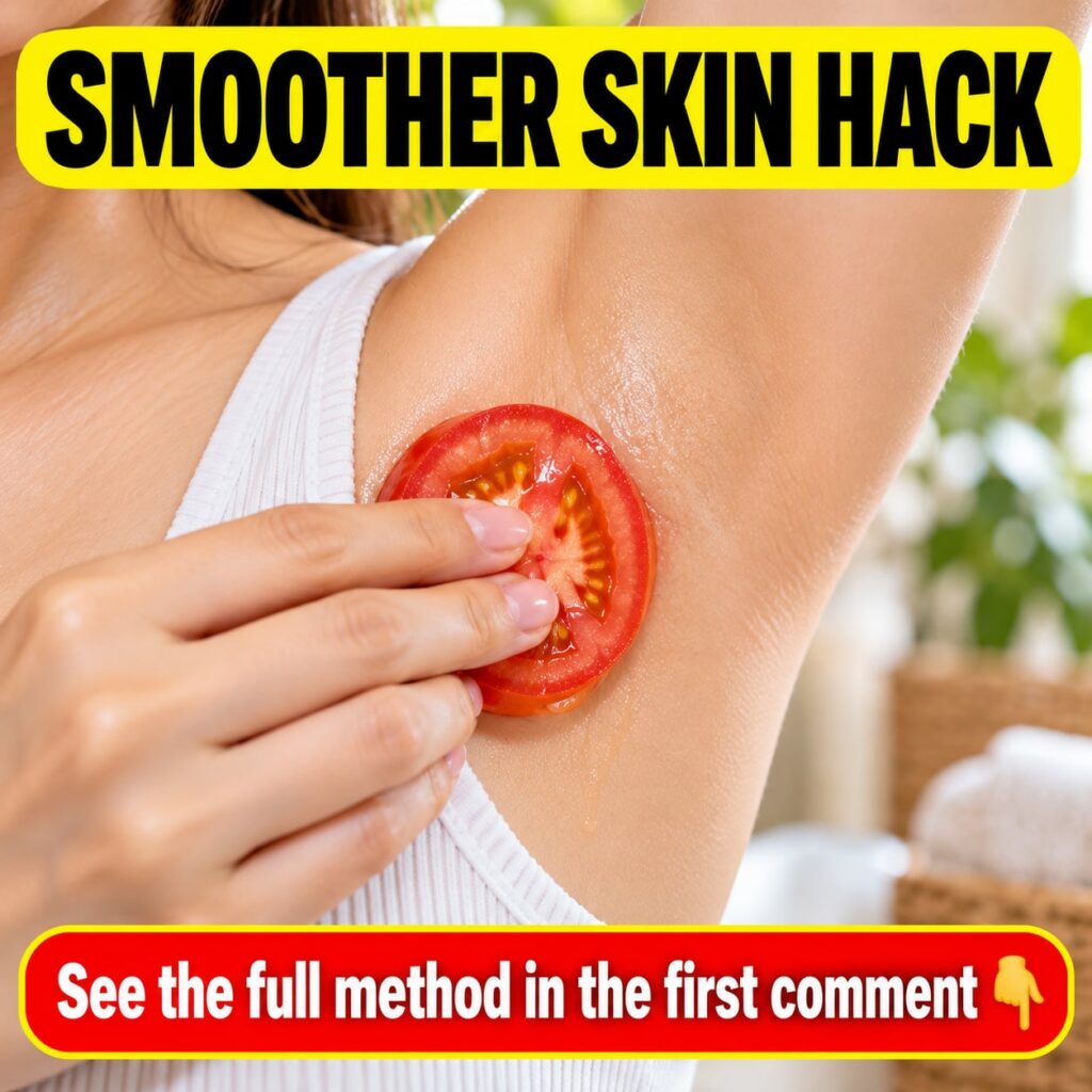 A fresh ripe red tomato cut in half placed on a clean white surface with a small bowl of honey or olive oil next to it s