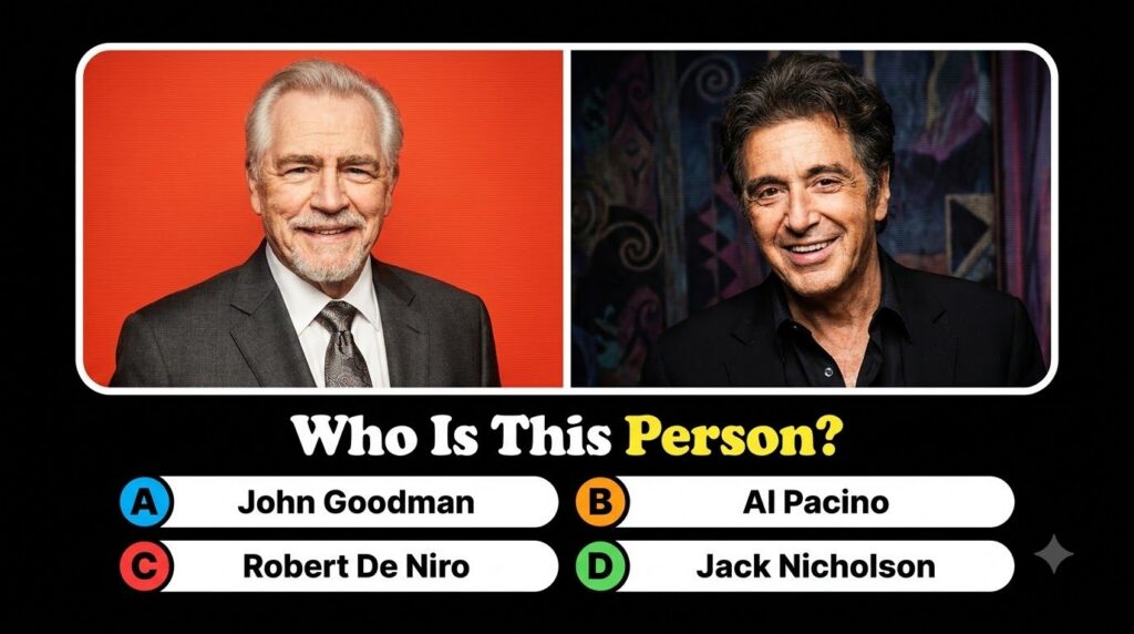 A quiz image showing a classic Hollywood actress with a question overlay and multiple-choice options