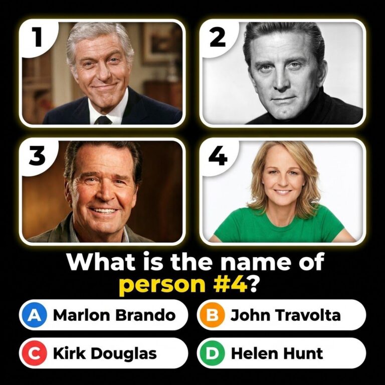 A striking black and white portrait of a classic Hollywood actress with elegant styling similar to a quiz card or a movi