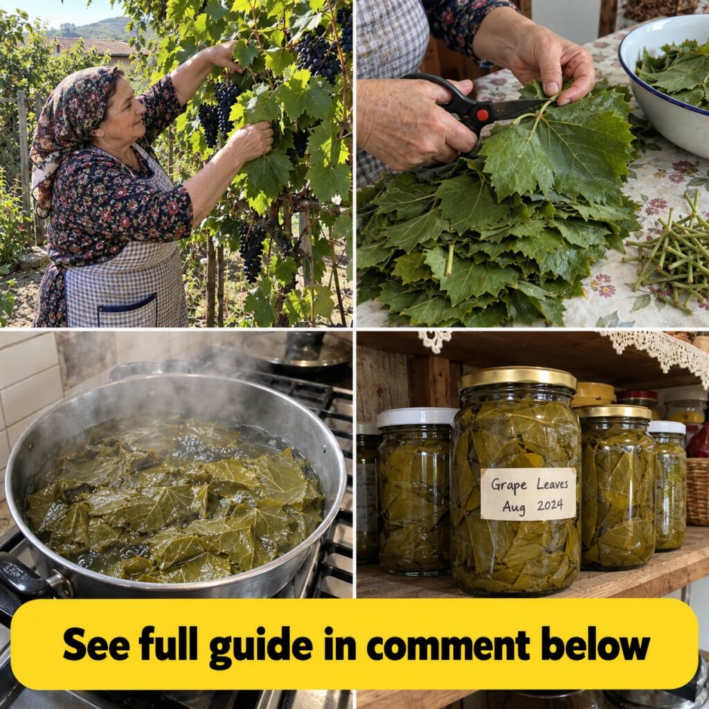 A close-up shot of fresh vibrant green grape leaves still attached to a vine in a sunny vineyard