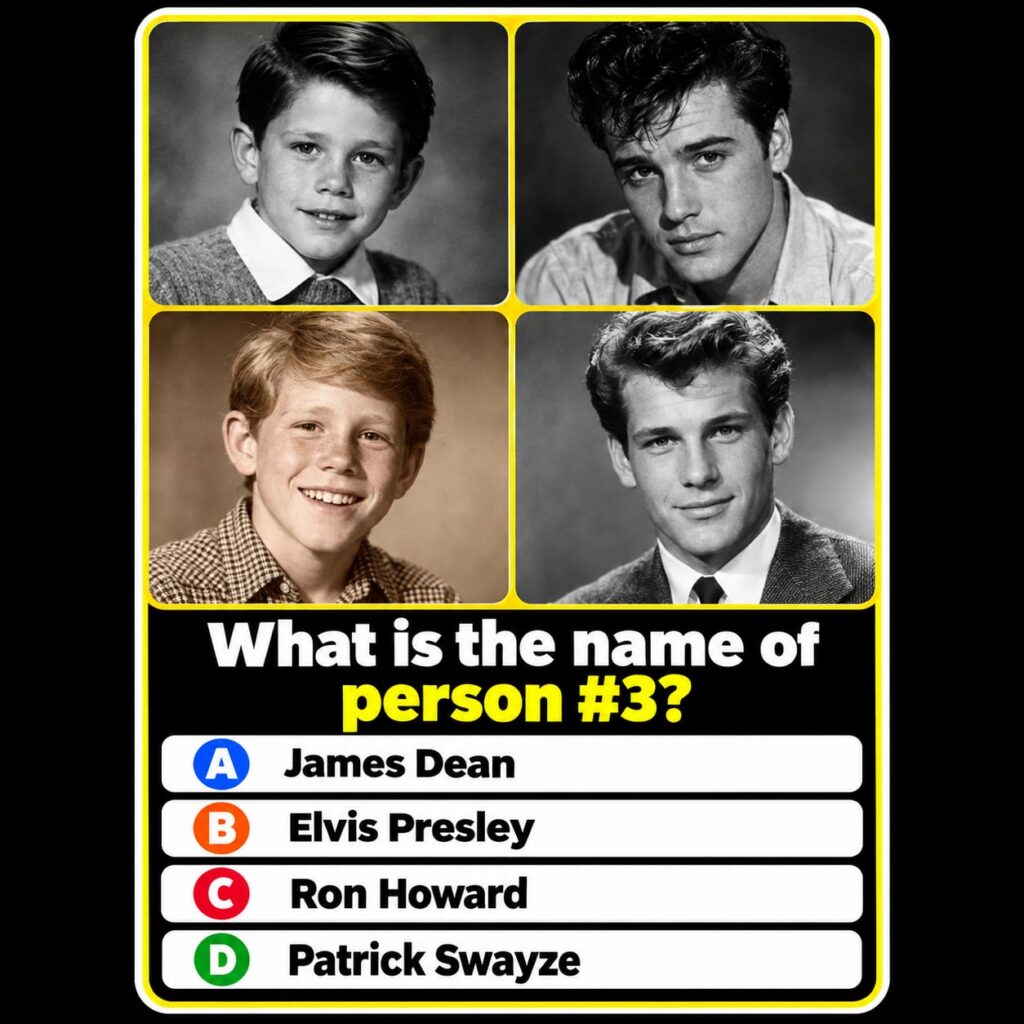 A vertical 9 16 quiz card featuring a black and white portrait of a young recognizable classic Hollywood actress e g Aud
