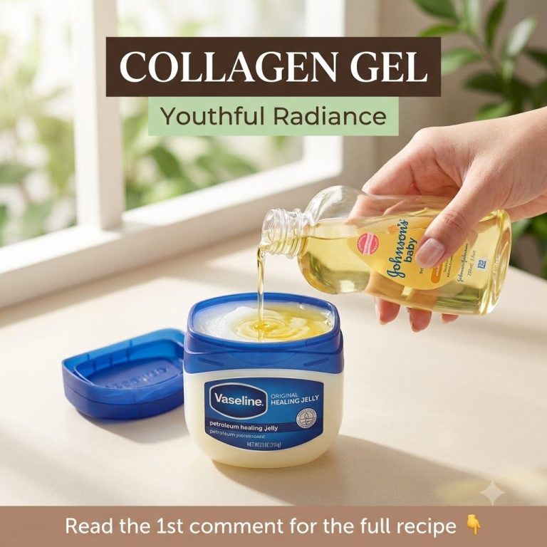 A small glass jar with a mixture of petroleum jelly and liquid Vitamin E oil with a small spatula for mixing on a clean 