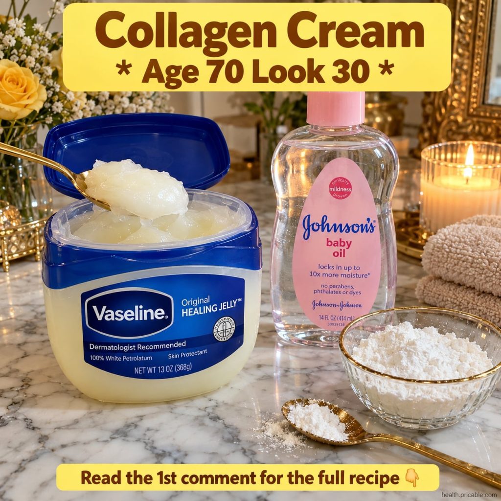 A close-up of a glass jar filled with a creamy white face cream with a small old-fashioned spoon resting on the rim The 